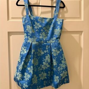 Alexis Blue and Green Floral Dress